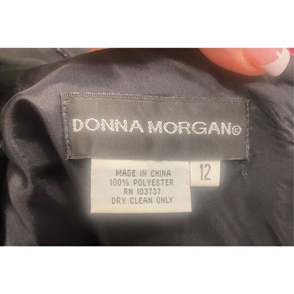 Little Black Dress by Donna Morgan Size 12 Short Sleeve - Picture 4 of 6